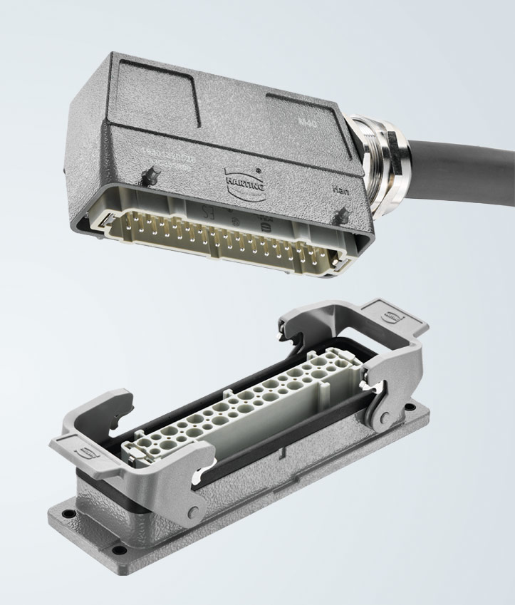 De nieuwe Han® L32 B-connector heeft plaats voor maximaal acht modules.