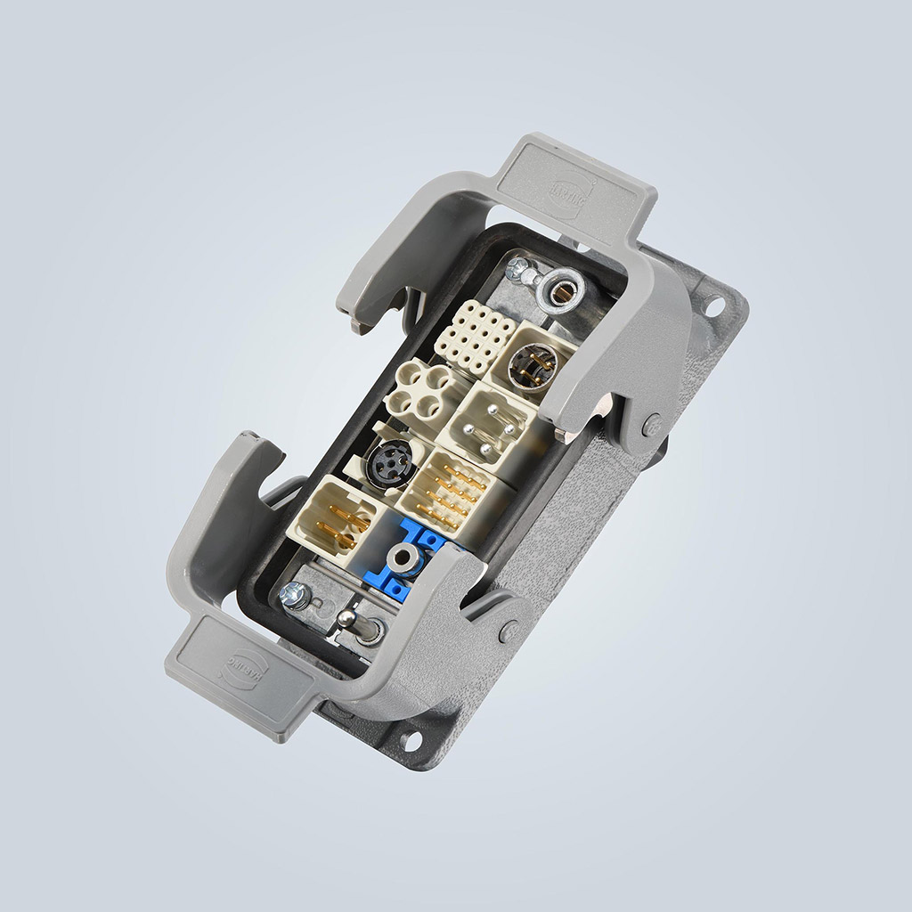 Han-Modular® connector equipped with Domino modules 